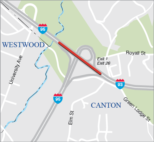 Canton: Interim Interchange Improvements at Interstate 95/Route 128/Interstate 93